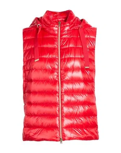 Herno Woman Vest Red Size 10 Polyamide