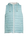 Herno Woman Vest Sage Green Size 6 Silk, Cashmere