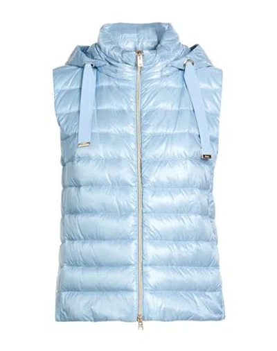 Herno Woman Vest Sky Blue Size 8 Polyamide