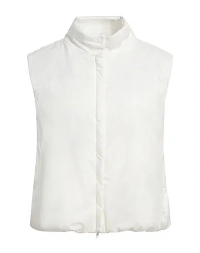 Herno Woman Vest White Size 6 Polyamide, Polyurethane Coated