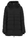Herno Women 2-layer Hooded Down Jacket In Black
