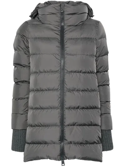Herno Women "a-shape Chamonix" Jacket In Gray