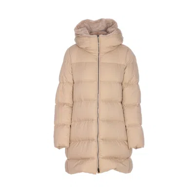 Herno Women A-shape Down Jacket In Brown