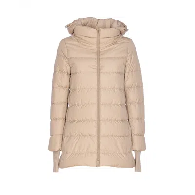 Herno Women A-shape Down Jacket In Neutral