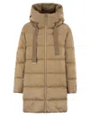Herno Women A-shape Down Jacket With Hood In Brown