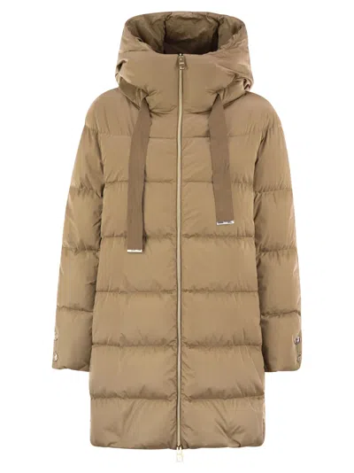 HERNO HERNO WOMEN A-SHAPE DOWN JACKET WITH HOOD