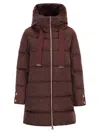 Herno Women A-shape Down Jacket With Hood In Brown