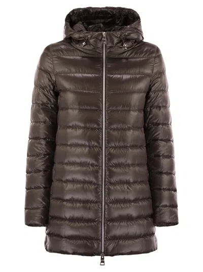 Herno Women A-shape In Ultralight Nylon In Brown