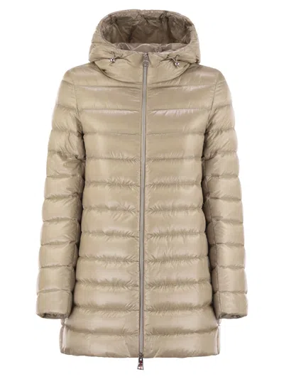 Herno Women A-shape In Ultralight Nylon In Neutral