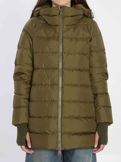 Herno Women A-shape Puffer Jacket In Green