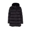 Herno Women's Down Jacket With Bib And Cruelty-free Fur Hood In Black