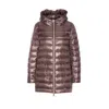 Herno Women A-shape Ultralight Down Jacket In Brown