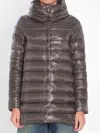 Herno Women Amelia Light Puffer Jacket In Brown