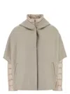 Herno Beige Cape-style Padded Jacket