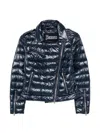 Herno Zip Quilted Jacket In Blue