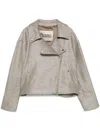 Herno Biker-style Jacket Jackets Brown In Multicolor