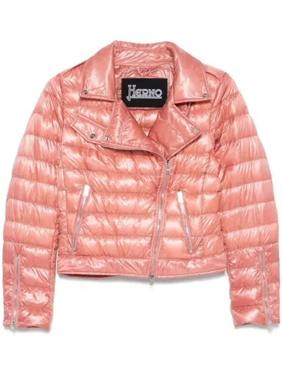 Herno Women Biker Jacket In Multicolor