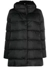 HERNO WOMEN'S BLACK FEATHER DOWN COAT FOR FW23