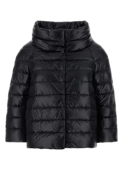 HERNO HERNO WOMEN BLACK NYLON DOWN JACKET