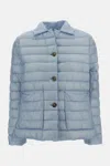 Herno Women Button-up Down Jacket In Blue