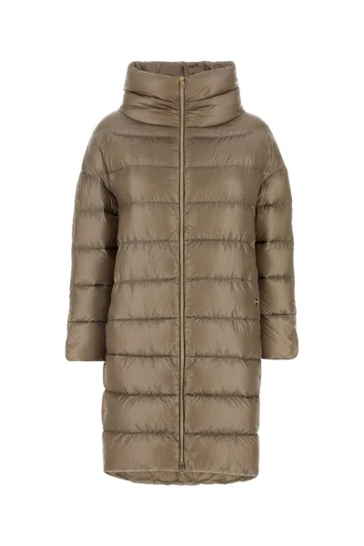 Herno Women Cappuccino Nylon Matilde Down Jacket In Brown