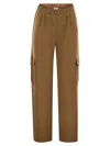 Herno Women Cargo Trousers In Cotton Interlock In Brown