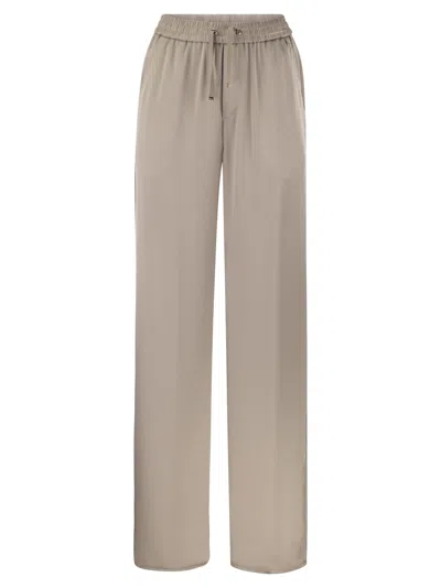 HERNO HERNO WOMEN CASUAL SATIN TROUSERS