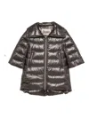Herno Cleofe Quilted Zip-fastening Coat In Metallic