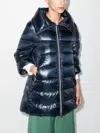 Herno Zippered Quilted Down Jacket In Blue