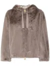 Herno Faux Mink Taupe Bomber In 2600