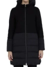 Herno Coat In Wool And Nylon In Black