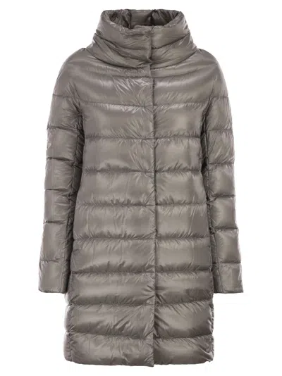 Herno Dora Ultralight Nylon Down Jacket In Gray