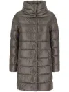 Herno Women Dora Long Down Jacket In Gray