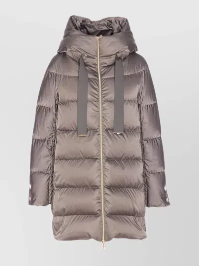 Herno Women's Down Jacket Maxi Buttons In Brown