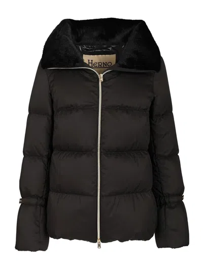 Herno Women Down Parka In Black