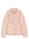 Herno Lightweight Quilted Down Jacket With Stand Collar In Pink & Purple
