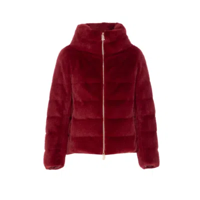 HERNO HERNO WOMEN FAUX FUR CAPE DOWN JACKET