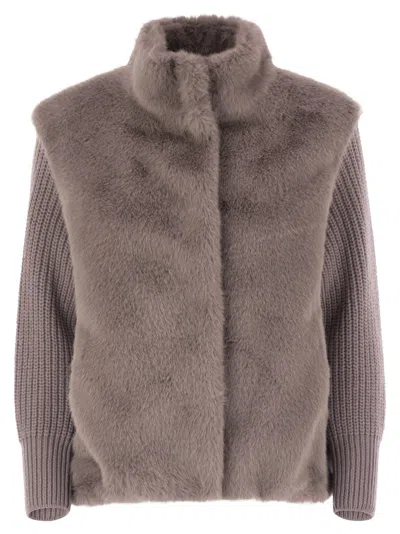 Herno Women Faux Fur Jacket In Multi
