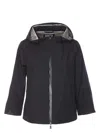 Herno Goretex New Paclite Zipper Cape In Black