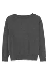 Herno Gray Meather Round Neck Sweater In Grigio