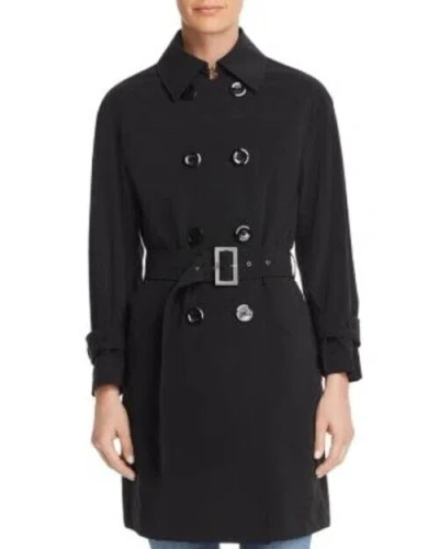 Pre-owned Herno Women's  Double Breasted Trench, Size 2, X-small, Black