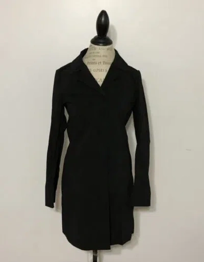 Pre-owned Herno Women's  Single Breasted Trench, Size 6, Small, Black