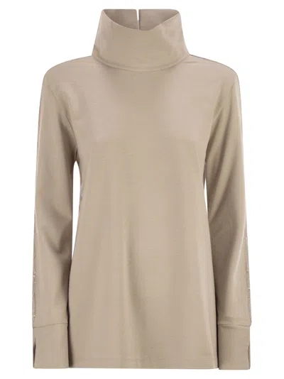HERNO HERNO WOMEN HIGH-NECK JUMPER IN VISCOSE BLEND
