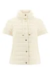 Herno High-neck Short Sleeved Padded Jacket In White