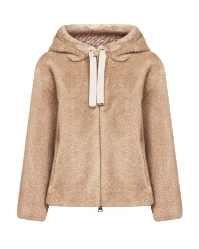Herno Women's Hooded Faux Fur Zip Jacket In Chantilly