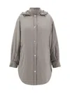 Herno Longline Hooded Jacket Adjustable Drawstring In Multicolor