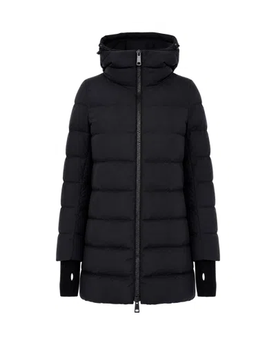 Herno Women's Hooded Long Puffer Coat In Neroespresso