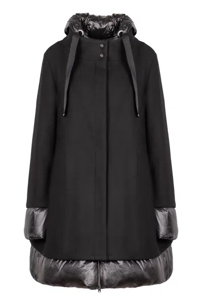 Herno A-line Lightweight Coat In Black