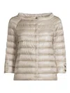 Herno Women's Iconico Elsa Quilted Down Jacket In Champagne Chantilly