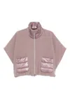 Herno Quilted-pocket Fleece Jacket In Pink